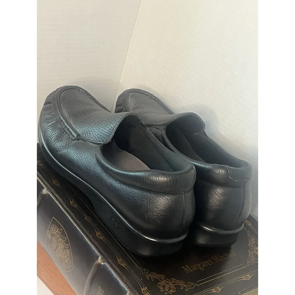 SAS Twin Loafers Womens 10 N Black Leather‎ Leather Slip On Comfort Casual Shoes